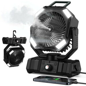 【2025新登場涼風マスター】KINGLEAD20000mAhキャンプ扇風機DCモーター5段階風量3色調光LEDディスプレイタッチ操作TYPE-C充電式自動首振り睡眠モードタイマー機能コンパクトサーキュレーター卓…