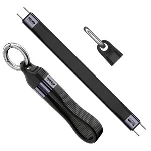 240W急速充電/40Gbpsデータ伝送8K@60HzUSB-CtoCUSB4TPEケーブル13cm+13cmThunderbolt4対応キーホルダー付き防塵対応アダプタ保護iPhone16/15GalaxyS24