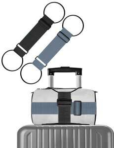 バッグ固定ベルト【整理収納アドバイザー監修】2個バッグとめるベルトスーツケースベルトキャリーバッグ荷物固定バンド高弾性ゴム旅行便利グッズ調整可能軽量ずり落ち防止便利グッ…