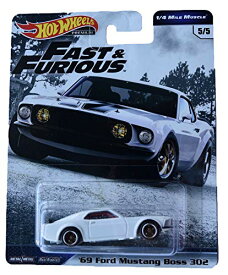 ホットウィール Hot Wheels プレミアム 1/4マイルマッスル '69フォード マスタング ボス 302 Fast & Furious ワイルドスピード ホワイト Mustang ビークル ミニカー