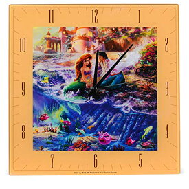 壁掛け時計 インテリア インテリア 海外モデル アメリカ Mark Feldstein & Associates Little Mermaid Disney Kinkade Ocean Blue 11 inch Glass Square Wall Clock壁掛け時計 インテリア インテリア 海外モデル アメリカ