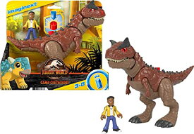 ジュラシックワールド JURASSIC WORLD おもちゃ フィギュア 恐竜映画 Fisher-Price Imaginext Jurassic World Camp Cretaceous Carnotaurus Dinosaur & Darius figure set for preschool kids ages 3ジュラシックワールド JURASSIC WORLD おもちゃ フィギュア 恐竜映画