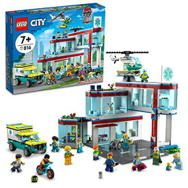 レゴ シティ LEGO City Hospital Building Set 60330 with Toy Ambulance, Rescue Helicopter and 12 Mini Figures, Pretend Play Toy Hospital for Educational Fun, Connect to Other City Sets, for Kids Age 7+レゴ シティ