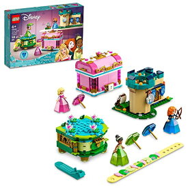 レゴ LEGO Disney Princess Aurora, Merida & Tiana’s Enchanted Creations 43203 Diamond Dress Set with 2 Buildable Jewelry Boxes, Pencil Holder, DOTS Bracelet and Mini-Dollsレゴ