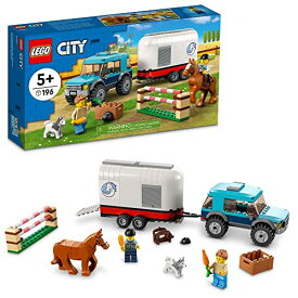 レゴ シティ LEGO 60327 City Great Vehicles Horse Transporter Set, with SUV Toy Car, Trailer, Horse Figure and Jump, Gifts for Kids, Boys & Girls 5 Plus Years Oldレゴ シティ