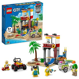 レゴ シティ LEGO City Beach Lifeguard Station 60328 Building Kit for Ages 5+, with 4 Minifigures and Crab and Turtle Figures (211 Pieces)レゴ シティ