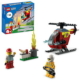 レゴ シティ LEGO City Fire Helicopter Toy 60318 for Preschool Kids, Boys and Girls 4 Plus Years Old, with Firefighter Minifigure & Starter Brickレゴ シティ