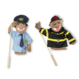 メリッサ&ダグ おもちゃ おままごと ごっこ遊び Melissa & Doug Melissa & Doug Rescue Puppet Set - Police Officer and Firefighter - Soft, Plush Puppets For Kids Ages 3+メリッサ&ダグ おもちゃ おままごと ごっこ遊び Melissa & Doug