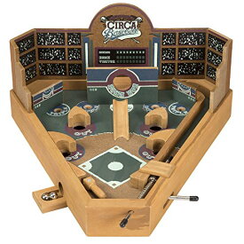 ボードゲーム 英語 アメリカ 海外ゲーム Baseball Pinball Tabletop Skill Game - Classic Miniature Wooden Retro Sports Arcade Desktop Toy for Adult Collectors and Children by Hey! Play! (951951BKT) , Tanボードゲーム 英語 アメリカ 海外ゲーム