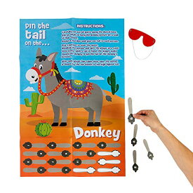 ボードゲーム 英語 アメリカ 海外ゲーム Fun Express Fiesta PIN The Tail ON The Donkey Game - Toys - 2 Piecesボードゲーム 英語 アメリカ 海外ゲーム