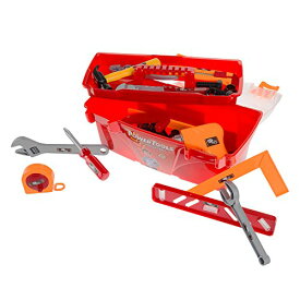ボードゲーム 英語 アメリカ 海外ゲーム 40-Piece Toy Tool Box Set-Pretend Play Construction Handyman Set for Boys and Girls-Includes Hammer, Screwdrivers, Drill, Bolts and More by Hey! Play! , Orangeボードゲーム 英語 アメリカ 海外ゲーム