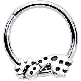 ボディキャンディー ピアス アメリカ 日本未発売 ブランド Body Candy Unisex 16G 316L Steel Hinged Segment Ring Seamless Cartilage Nipple Ring Giraffe Nose Hoop 3/8"ボディキャンディー ピアス アメリカ 日本未発売 ブランド