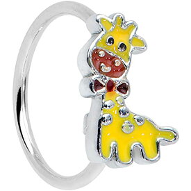 ボディキャンディー ピアス アメリカ 日本未発売 ブランド Body Candy Womens 20G Stainless Steel Nose Ring Red Yellow Giraffe Nose Hoop Ring Circular Nose Ring 5/16”ボディキャンディー ピアス アメリカ 日本未発売 ブランド