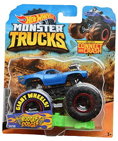 ホットウィール マテル ミニカー ホットウイール Hot Wheels Monster Trucks Rodger Dodger, [Blue] Includes Connect and Crash Car 34/50ホットウィール マテル ミニカー ホットウイール