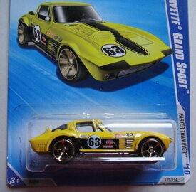 ホットウィール マテル ミニカー ホットウイール Hot Wheels 2010 FASTE Than Ever Yellow Corvette Grand Sport 2/10ホットウィール マテル ミニカー ホットウイール