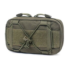 タクティカルポーチ ミリタリーポーチ サバイバルゲーム サバゲー アメリカ Tactical Molle Horizontal Admin Pouch Compact 1000D Utility EDC Tool Bag with Shoulder Strap (Army Green)タクティカルポーチ ミリタリーポーチ サバイバルゲーム サバゲー アメリカ