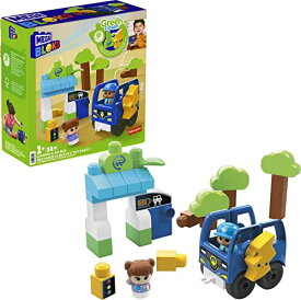 メガブロック メガコンストラックス 組み立て 知育玩具 MEGA BLOKS Fisher-Price Toddler Building Blocks, Green Town Charge & Go Buswith 34 Pieces, 2 Figures, Toy Gift Ideas for Kidsメガブロック メガコンストラックス 組み立て 知育玩具