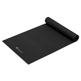 ヨガマット フィットネス Gaiam Yoga Mat Premium Solid Color Non Slip Exercise & Fitness Mat for All Types of Yoga, Pilates & Floor Workouts, Black, 5mm , 68"L x 24"W x 5mmヨガマット フィットネス