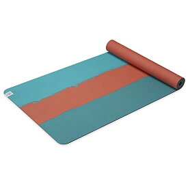 ヨガマット フィットネス Gaiam Power Grip Yoga Mat - Unique Print Design - Eco-Friendly Premium Fabric-Like Thick Non Slip Exercise & Fitness Mat for All Types of Yoga, Pilates & Floor Workouts - 68" x 24" x 4mm, Truffleヨガマット フィットネス