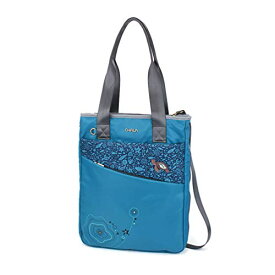 chala バッグ パッチ カバン かわいい CHALA CV-Venture Zip-Around Tote - RFID Protected Expandable Shoulder Purse Tote Bag with Detachable Crossbody Strap - Turtle - turquoisechala バッグ パッチ カバン かわいい