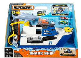 マッチボックス マテル プレイセット ミニカー MATCHBOX Matchbox Shark Ship Floats in Water and Rescue on Landマッチボックス マテル プレイセット ミニカー MATCHBOX