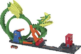 ホットウィール マテル ミニカー ホットウイール Hot Wheels Toy Car Track Set City Dragon Drive Firefight & 1:64 Scale Toy Firetruck, Connects to Other Setsホットウィール マテル ミニカー ホットウイール