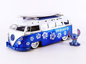 ジャダトイズ ミニカー ダイキャスト アメリカ Jada Toys Disney Lilo & Stitch 1:24 Volkswagen T1 Bus Die-cast Car with Stitch Figure, Toys for Kids and Adults, Blueジャダトイズ ミニカー ダイキャスト アメリカ