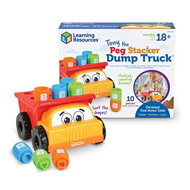 知育玩具 パズル ブロック ラーニングリソース Learning Resources Tony the Peg Stacker Dump Truck - 10 Pieces, Ages 18+ months Fine Motor Skills Toy for Toddlers, Preschool Toys知育玩具 パズル ブロック ラーニングリソース