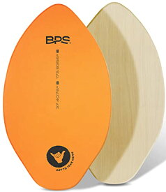 サーフィン スキムボード マリンスポーツ BPS 'Shaka' 30 Inch No Wax Needed Skim Board - Epoxy Coated Wood Skimboard with EVA Pads - Skim Board for Beginner to Advanced (Orange)サーフィン スキムボード マリンスポーツ