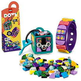 レゴ LEGO DOTS Neon Tiger Bracelet & Bag Tag 41945 DIY Craft Kit Bundle; A Creative Gift for Animal Fans Who Like to Make Keychain-Style Accessories; Fun Inspiration Set for Kids Aged 6+ (188 Pieces)レゴ