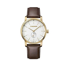 腕時計 ウェンガー スイス メンズ 腕時計 Wenger Men's Urban Classic Stainless Steel Swiss-Quartz Leather Strap, Brown, 22 Casual Watch (Model: 01.1741.124)腕時計 ウェンガー スイス メンズ 腕時計