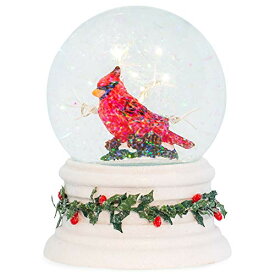 スノーグローブ 雪 置物 インテリア 海外モデル LED Glittery White Cardinal in Tree Glitterdome 5.5 x 4 Resin 100MM Snow Globeスノーグローブ 雪 置物 インテリア 海外モデル