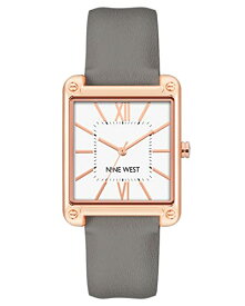 腕時計 ナインウェスト レディース Nine West Women's Japanese Quartz Dress Watch with Faux Leather Strap, Gray, 18 (Model: NW/2116RGGY), Grey/Rose Gold腕時計 ナインウェスト レディース