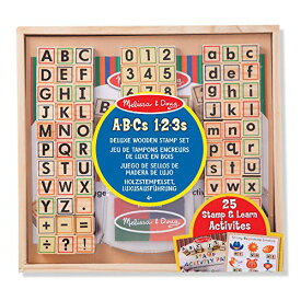 メリッサ&ダグ おもちゃ 知育玩具 Melissa & Doug Melissa & Doug Deluxe Wooden Toy Stamp Set ABCs 123s Arts and Crafts Stamp Sets and Stencils 3+ Gift for Boy or Girlメリッサ&ダグ おもちゃ 知育玩具 Melissa & Doug