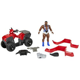 WWE フィギュア アメリカ直輸入 人形 プロレス Mattel WWE Slam 'N Spin ATV Wrekkin Vehicle Breakaway ATV with Mattel WWE Big E, for 6-Inch Action FigureWWE フィギュア アメリカ直輸入 人形 プロレス