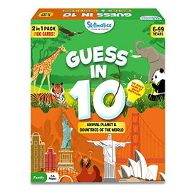 Skillmatics スキルマティクス アメリカ 海外輸入 知育玩具 Skillmatics Card Game - Guess in 10 Animals & Countries, Perfect for Boys, Girls, Kids, and Families Who Love Board Games, Gifts for Ages Skillmatics スキルマティクス アメリカ 海外輸入 知育玩具