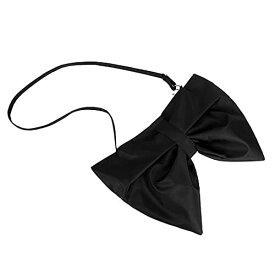 QZUnique ハンドバッグ カバン ユニーク かわいい QZUnique Bow Tie Style Cross Body Bag Shoulder Bag Purse Personality Clutch Handbag with Adjustable Straps for Women - Black SmallQZUnique ハンドバッグ カバン ユニーク かわいい