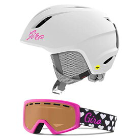 スノーボード ウィンタースポーツ 海外モデル ヨーロッパモデル アメリカモデル Giro Launch MIPS Kids Snow Helmet Goggle Combo Matte White/Magenta Hearts XS (48.5-52CM)スノーボード ウィンタースポーツ 海外モデル ヨーロッパモデル アメリカモデル