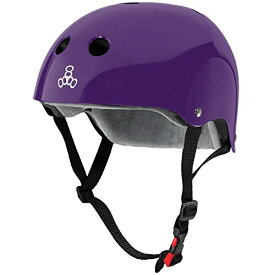 ヘルメット スケボー スケートボード 海外モデル 直輸入 Triple Eight The Certified Sweatsaver Helmet for Skateboarding, BMX, and Roller Skating, Purple Glossy, X-Small/Smallヘルメット スケボー スケートボード 海外モデル 直輸入