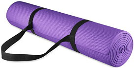 ヨガマット フィットネス Signature Fitness All-Purpose 1/4-Inch High Density Anti-Tear Exercise Yoga Mat with Carrying Strap, Purpleヨガマット フィットネス