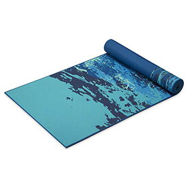 ヨガマット フィットネス Gaiam Yoga Mat Premium Print Reversible Extra Thick Non Slip Exercise & Fitness Mat for All Types of Yoga, Pilates & Floor Workouts, Peaceful Waters, 6mmヨガマット フィットネス