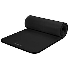 ヨガマット フィットネス Retrospec Solana Yoga Mat 1" Thick w/Nylon Strap for Men & Women - Non Slip Exercise Mat for Home Yoga, Pilates, Stretching, Floor & Fitness Workouts - Blackヨガマット フィットネス