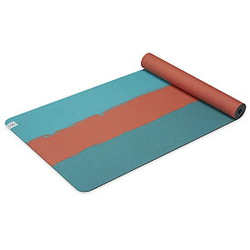 ヨガマット フィットネス Gaiam Power Grip Yoga Mat - Unique Print Design - Eco-Friendly Premium Fabric-Like Thick Non Slip Exercise & Fitness Mat for All Types of Yoga, Pilates & Floor Workouts - 68" x 24" x 4mm, Bermudaヨガマット フィットネス