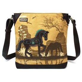chala バッグ パッチ カバン かわいい Chala Handbags Safari Canvas Mid-Size Crossbody Messenger Bag - Horse Brownchala バッグ パッチ カバン かわいい