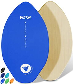 サーフィン スキムボード マリンスポーツ BPS 'Shaka' 30 Inch Skim Board - Epoxy Coated Wood Skimboard with EVA Pads - No Need for Wax - Skimboard for Beginner to Advanced (Blue)サーフィン スキムボード マリンスポーツ