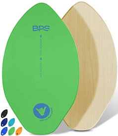 サーフィン スキムボード マリンスポーツ BPS 'Shaka' 35 Inch Skimboard - High Gloss Coated Wood Skim Board with EVA Pads - No Wax Needed - Skimboard for Adults and Kids (Green)サーフィン スキムボード マリンスポーツ