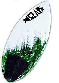サーフィン スキムボード マリンスポーツ USA Made Slapfish Skimboard - Fiberglass & Carbon - Riders up to 140 lbs - 41" with Traction Deck Grip - Kids & Adults - 4 Colors (Green Board)サーフィン スキムボード マリンスポーツ