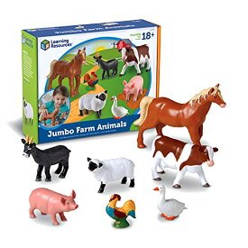 知育玩具 パズル ブロック ラーニングリソース Learning Resources Jumbo Farm Animals, Animal Toy Set for Toddlers, 7 Pieces, Ages 18 Mos+知育玩具 パズル ブロック ラーニングリソース