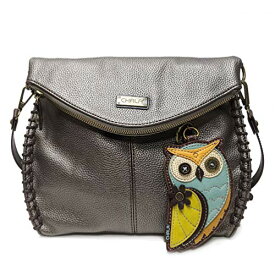 chala バッグ パッチ カバン かわいい CHALA Charming Crossbody Bag Shoulder Handbag With Flap Top and Zipper Navy/Pewter (Coin Purse_ OWl-III)chala バッグ パッチ カバン かわいい