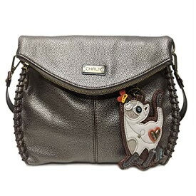 chala バッグ パッチ カバン かわいい CHALA Charming Crossbody Bag Shoulder Handbag With Flap Top and Zipper Navy/Pewter (Coin Purse_ White Cat)chala バッグ パッチ カバン かわいい